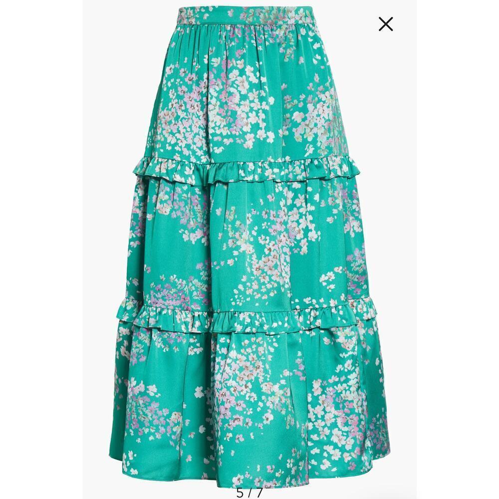 Ted Baker Floral Midi Skirt Size 12
